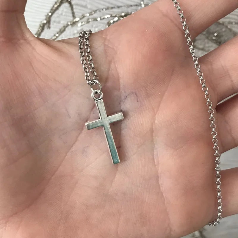 Double-Sided Cross Pendant Necklace
