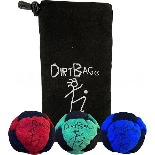 Dirtbag Classic Hacky Sack — Sand-Filled Synthetic Suede Shell Footbag | Single or 3-Pack Bundle