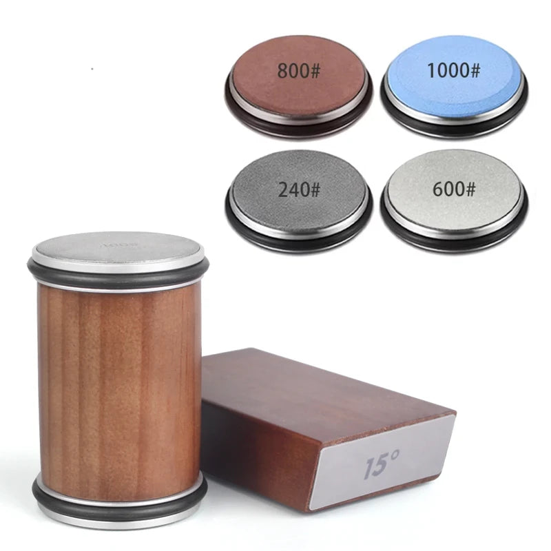 Professional Dual-Angle Knife Sharpening Kit | Roller Sharpener with Diamond Stones & Magnetic Holder