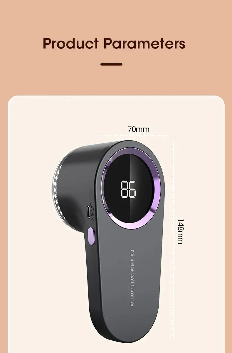 Portable Electric Lint Remover with LED Display