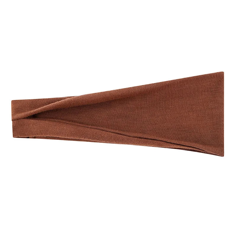 Women's Elastic Turban Headband — Solid Color Hair Wrap for Yoga, Makeup & Everyday Style | 22 Colors