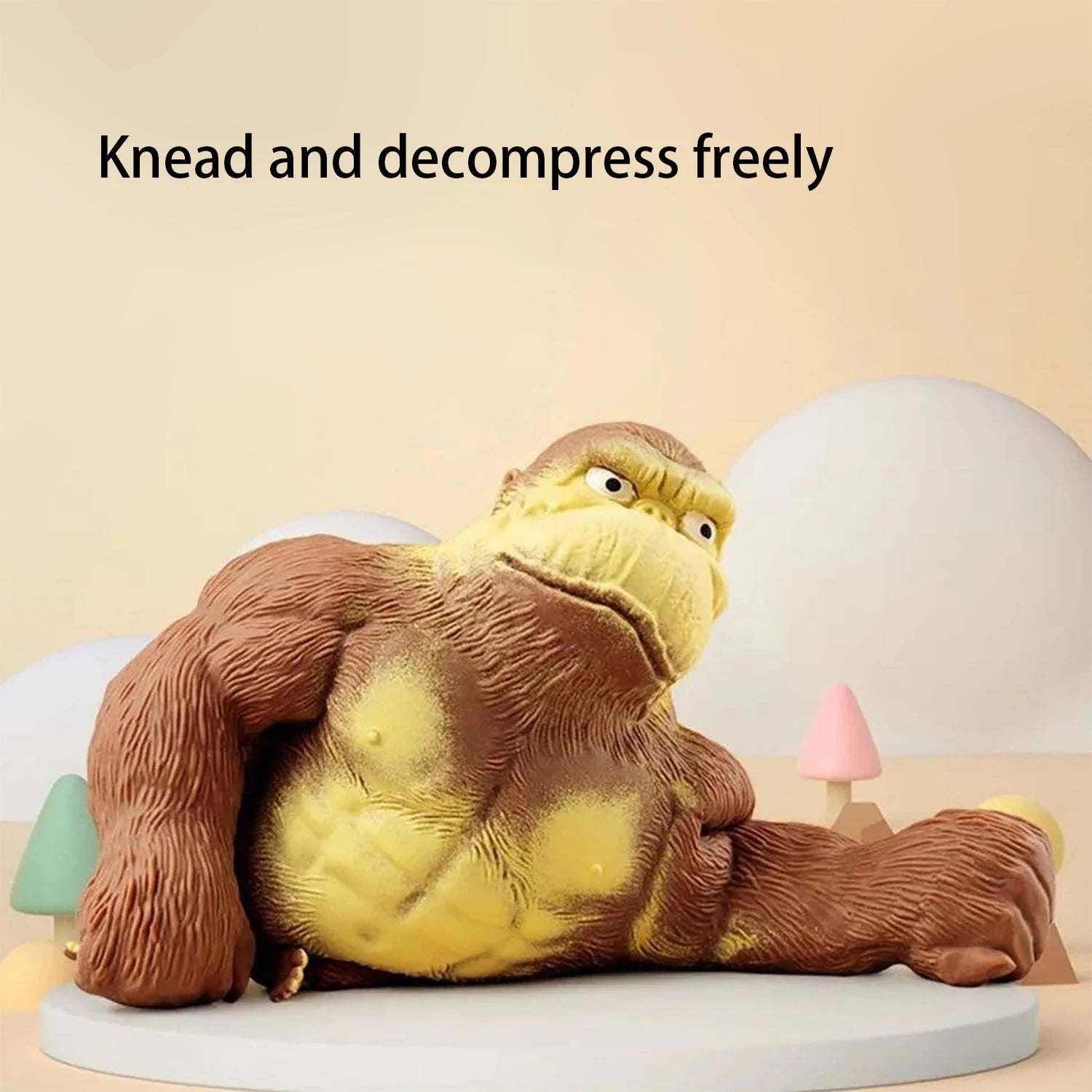 Squeeze & Chill Gorilla Stress Relief Toy – Music-Themed Slow Rebound Fidget