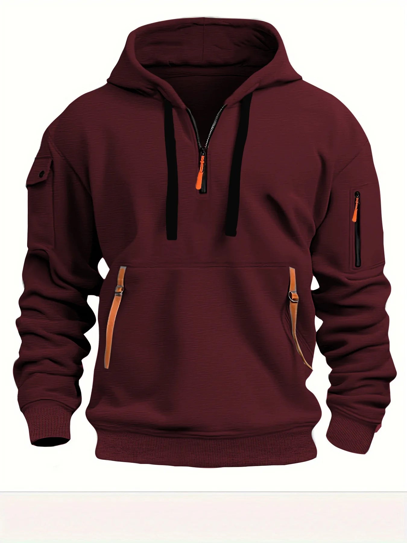 Men's Everyday Fleece Hoodie — Zip Pocket, Pull Rope & Plus Sizes Available