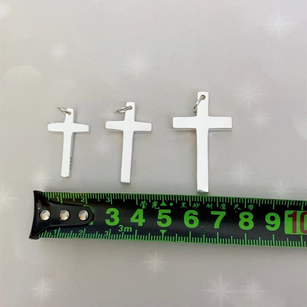 100% Solid S925 Sterling Silver Cross Pendant