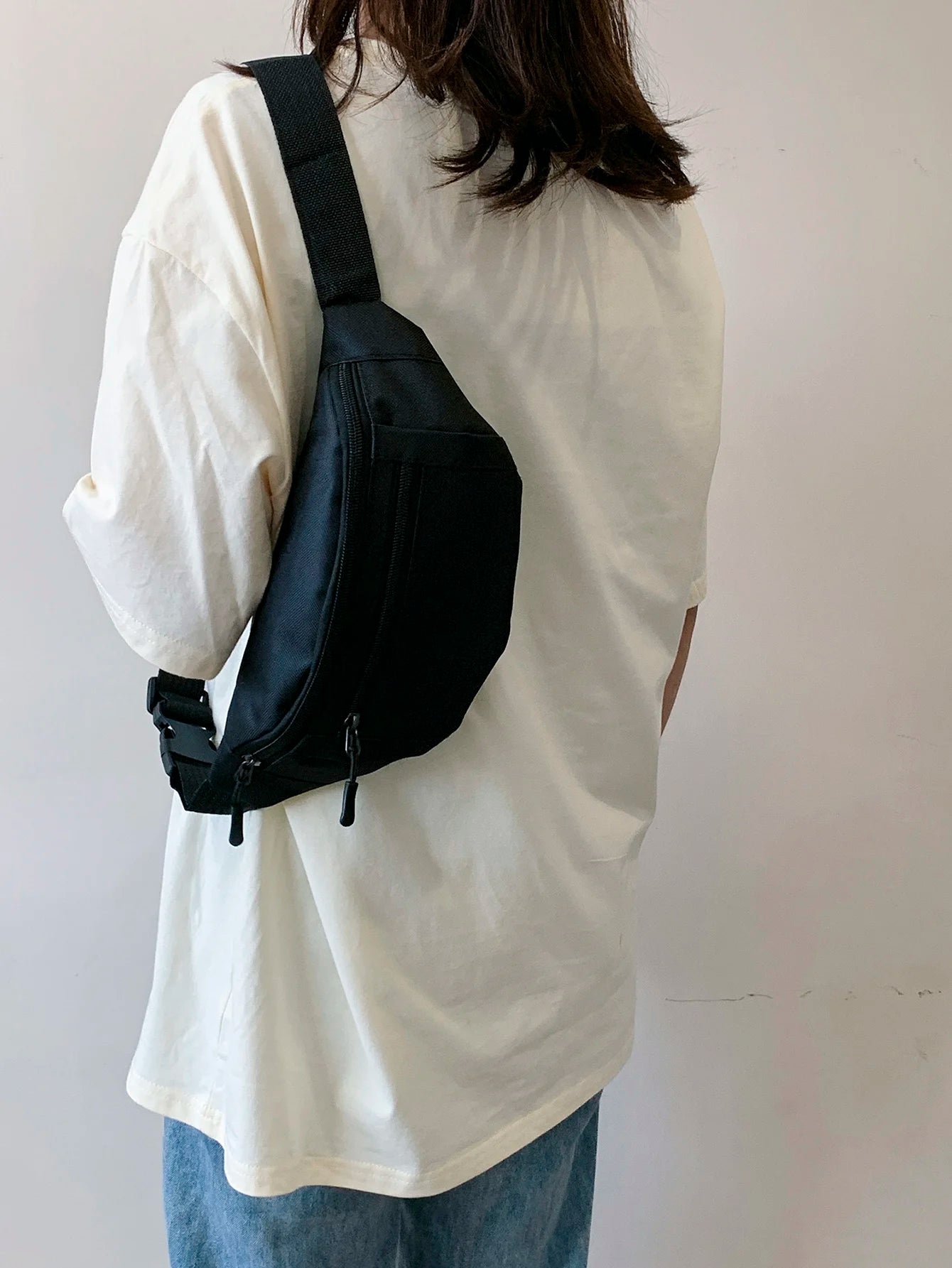 Nylon Fanny Pack — Crossbody, Chest & Waist Bag for Travel, Running & Festivals