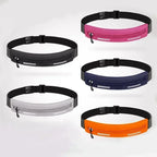 Running Belt with Phone Holder — Waterproof Sports Waist Pack with Reflective Strips