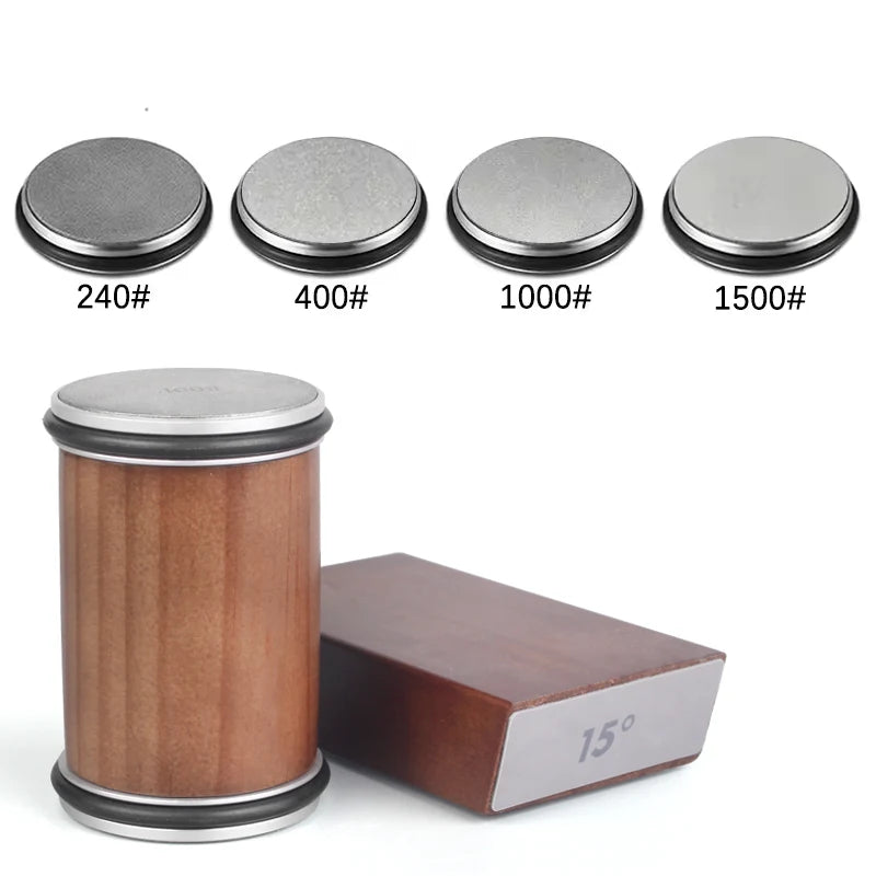 Professional Dual-Angle Knife Sharpening Kit | Roller Sharpener with Diamond Stones & Magnetic Holder