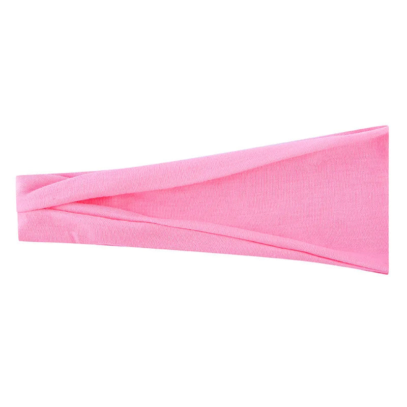 Women's Elastic Turban Headband — Solid Color Hair Wrap for Yoga, Makeup & Everyday Style | 22 Colors