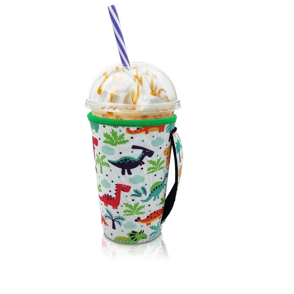 Neoprene Iced Coffee Sleeve with Handle – Fits 30–32oz Cups