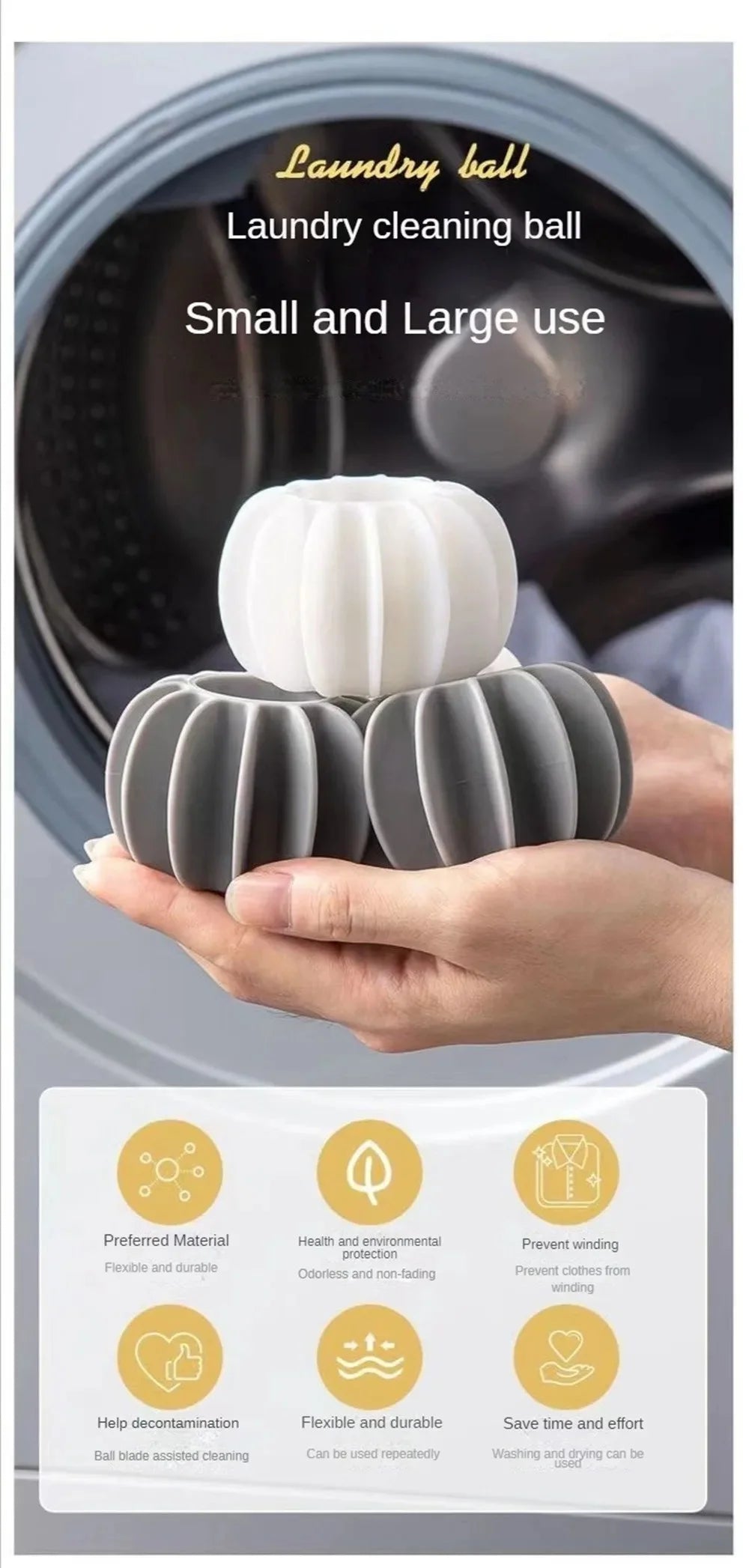 Silicone Pet Hair & Lint Catcher Laundry Ball