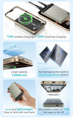 Magnetic Power Bank – 10,000mAh Portable Charger