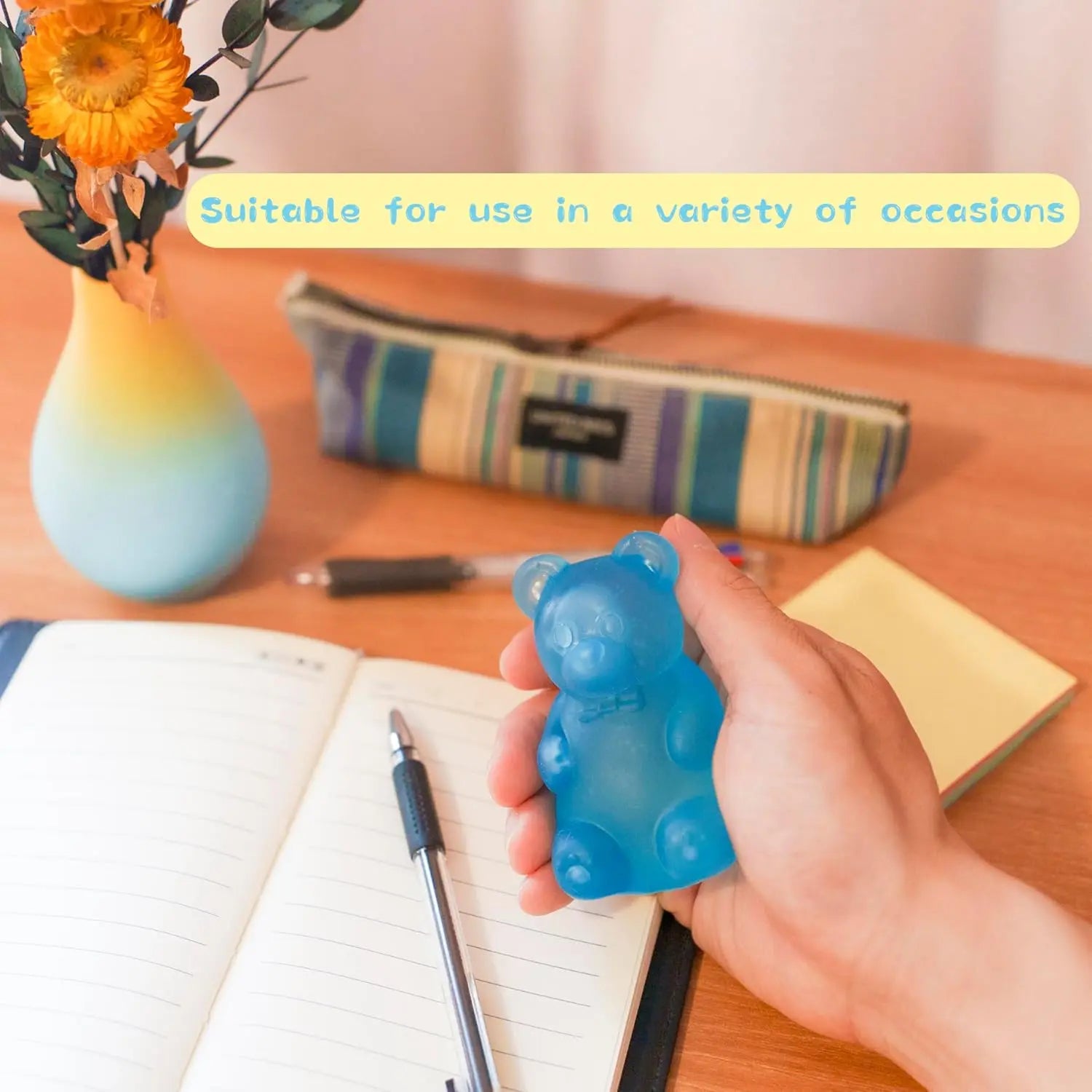 Little Bear Squeeze Stress Ball with Sound – Slow-Rebound Fidget Toy