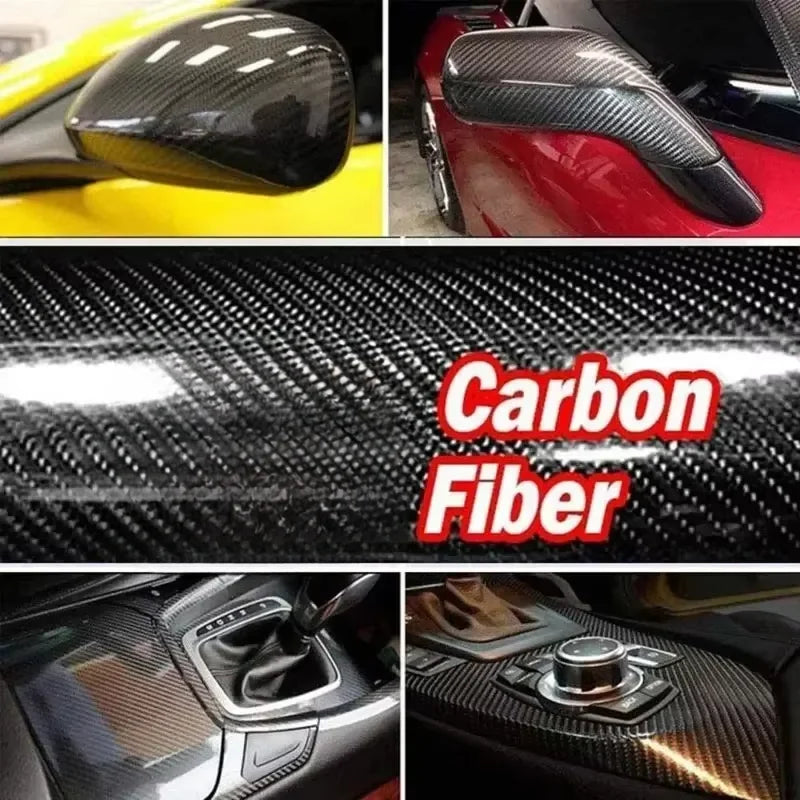 Gloss Black Carbon Fiber Vinyl Wrap