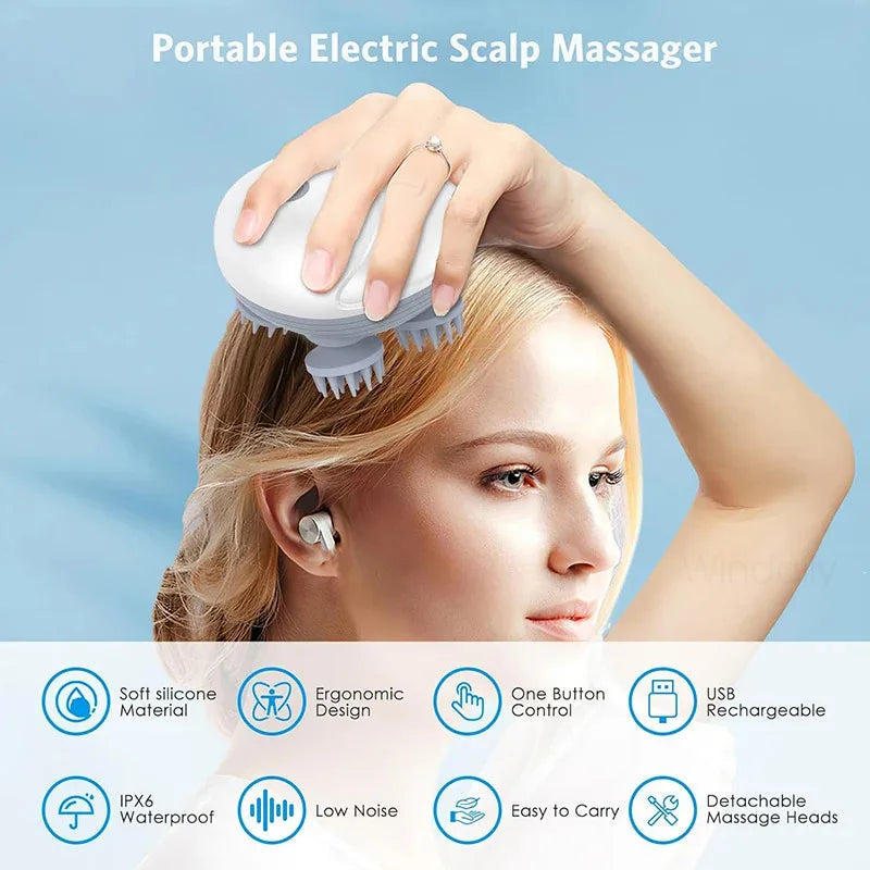Electric Scalp & Body Massager – Deep Tissue Kneading