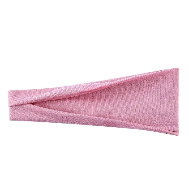 Women's Elastic Turban Headband — Solid Color Hair Wrap for Yoga, Makeup & Everyday Style | 22 Colors