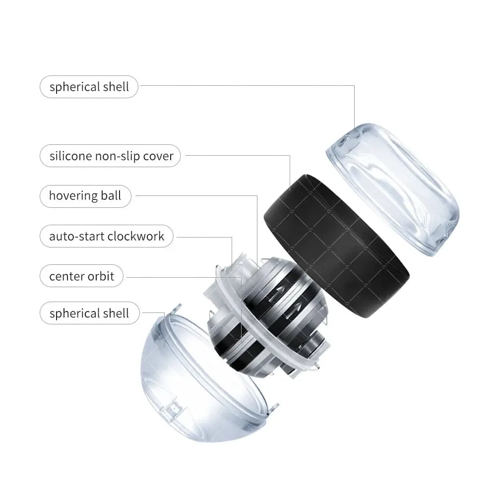 LED Gyro Wrist Power Ball — Auto-Start Arm & Grip Strength Trainer