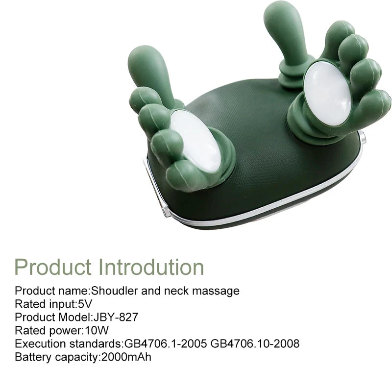 4D Shiatsu Neck & Shoulder Massager — Hands-Free Deep Tissue Relief
