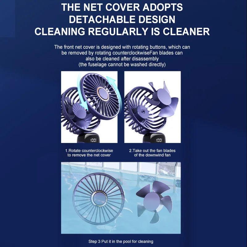 Portable Mini Fan With 5 Speeds