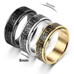 Viking Celtic Knot Rune Rings – Spinning Anti-Stress Stainless Steel