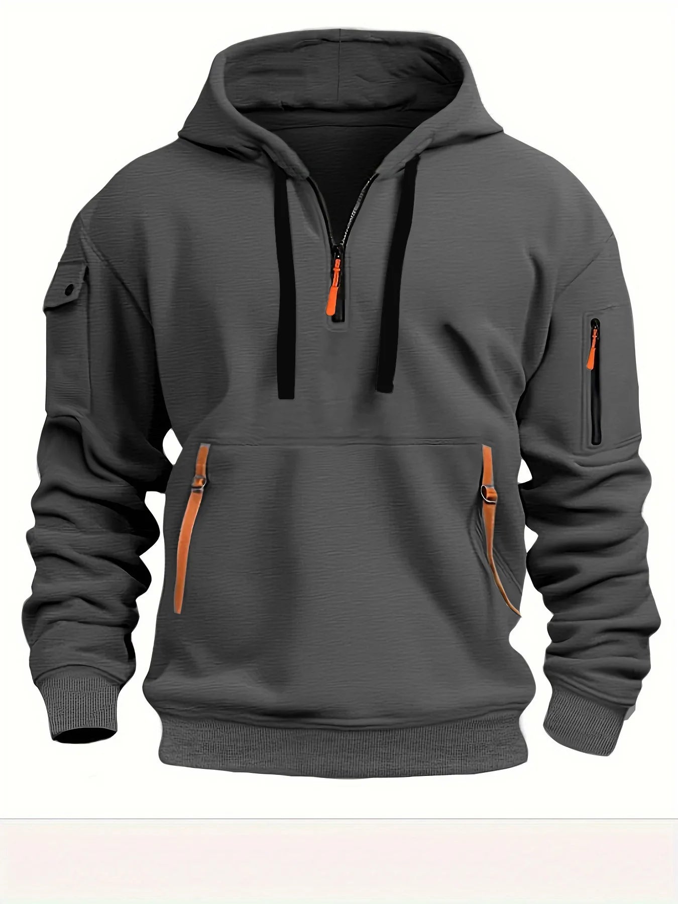 Men's Everyday Fleece Hoodie — Zip Pocket, Pull Rope & Plus Sizes Available