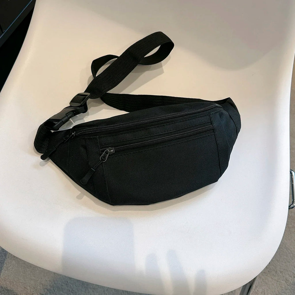 Nylon Fanny Pack — Crossbody, Chest & Waist Bag for Travel, Running & Festivals