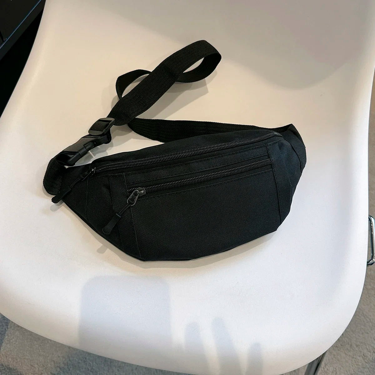 Nylon Fanny Pack — Crossbody, Chest & Waist Bag for Travel, Running & Festivals