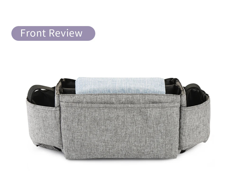 Insulated Diaper Bag with Bottle Warmer Pocket — Stroller-Ready Bag