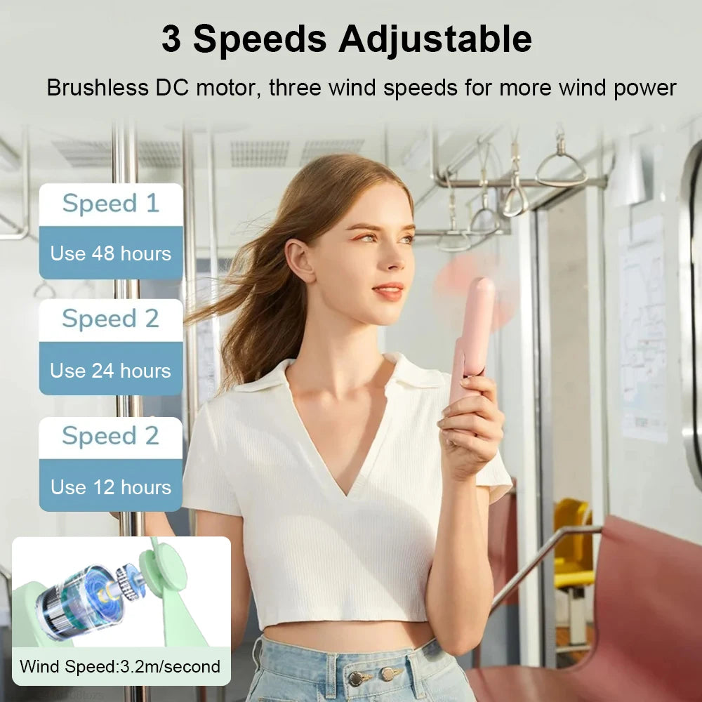 Pocket Fan with Power Bank – USB Rechargeable, Foldable & Ultra-Portable