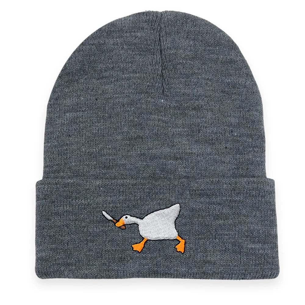 Big Goose Embroidered Knitted Beanie — Unisex Winter Hat | 17 Colors