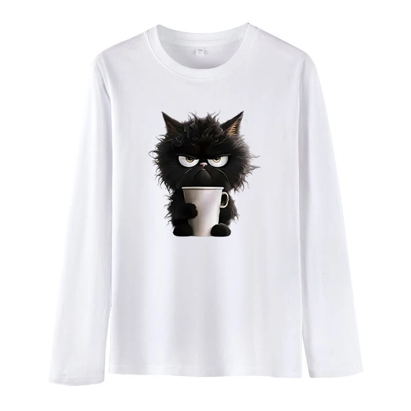 Funny Cat Print Women's T-Shirt