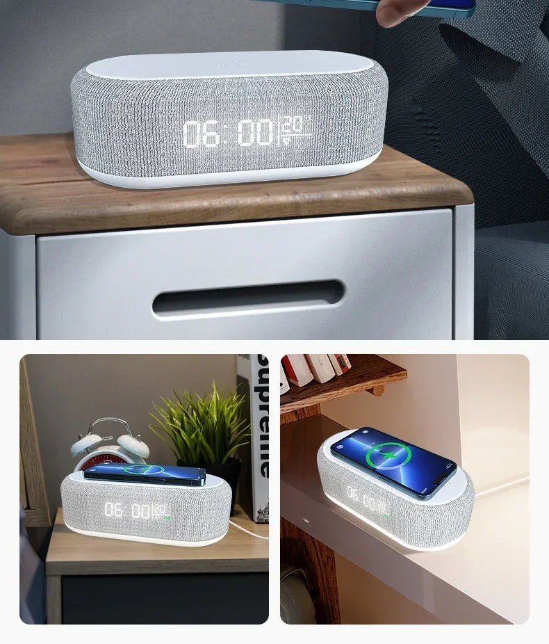 5-in-1 Wireless Charging Alarm Clock