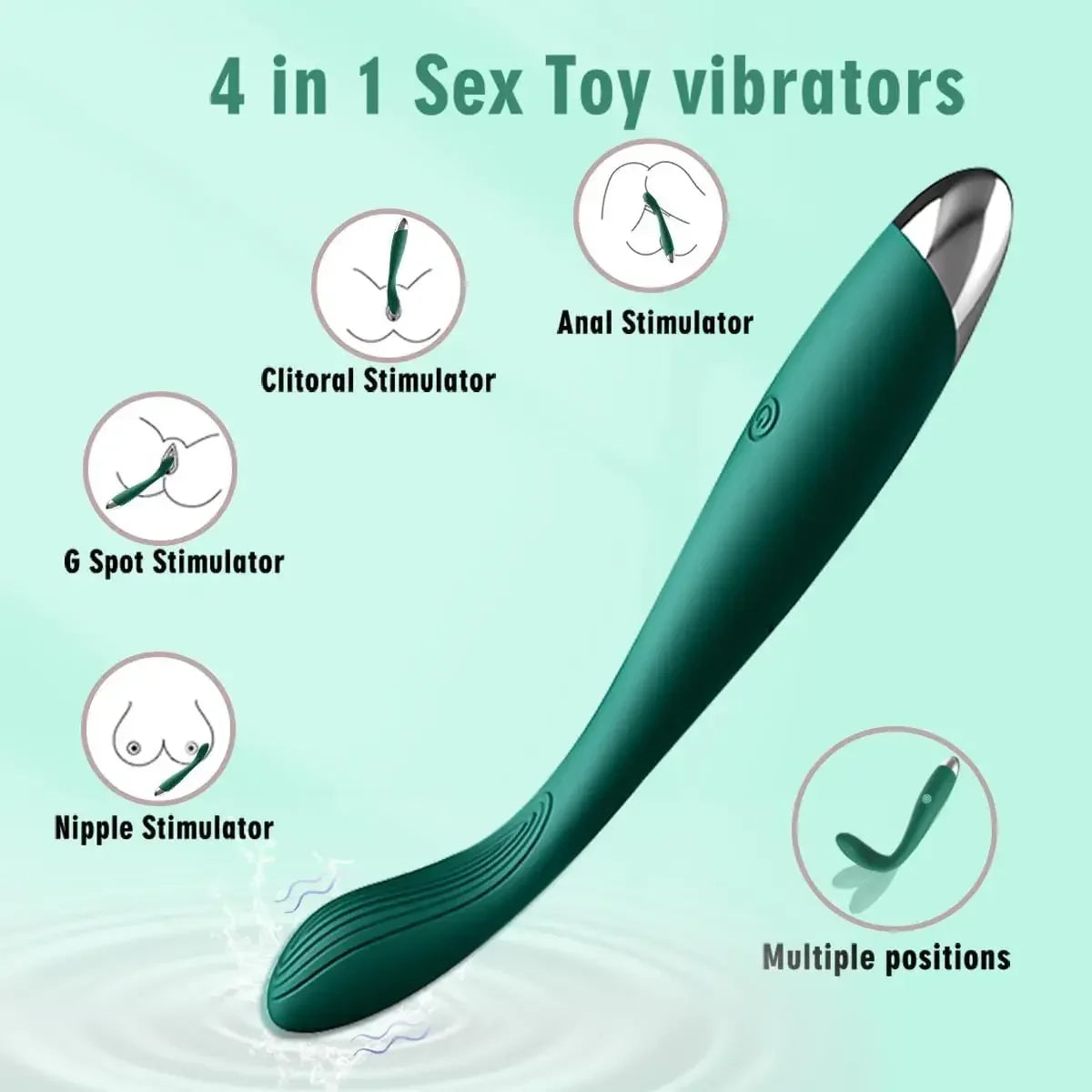 Clitoral & G-Spot Vibrator Wand | 10 Modes | USB Rechargeable