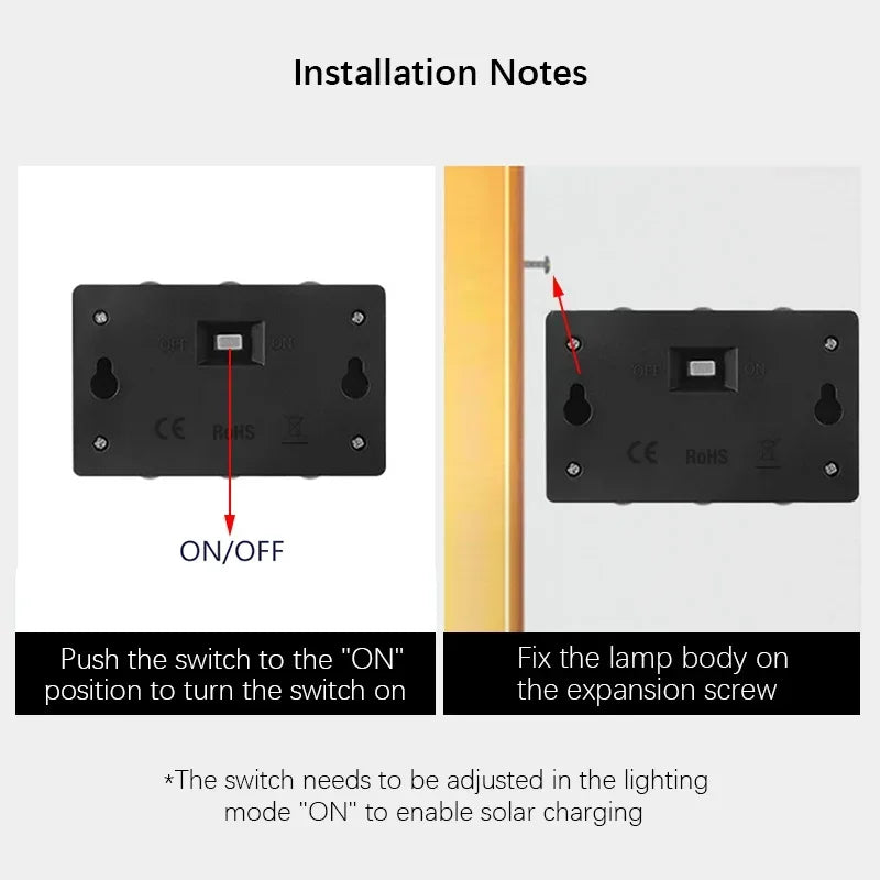 Outdoor Solar LED Wall Light – Waterproof