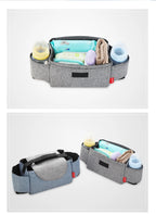 Insulated Diaper Bag with Bottle Warmer Pocket — Stroller-Ready Bag