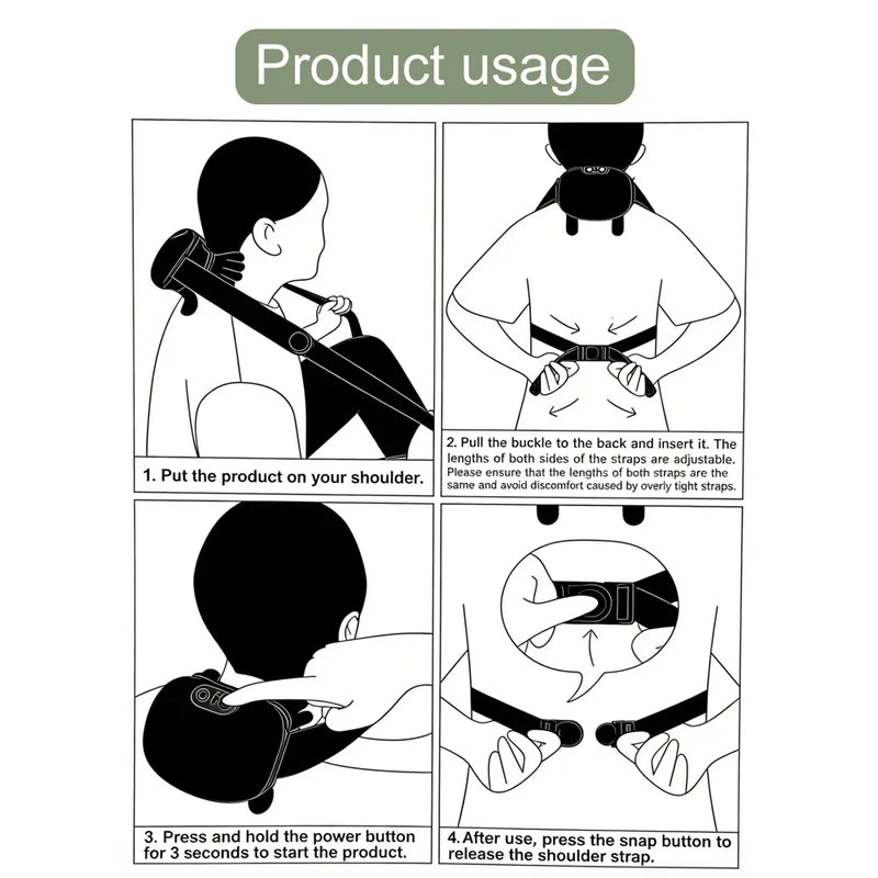 4D Shiatsu Neck & Shoulder Massager — Hands-Free Deep Tissue Relief