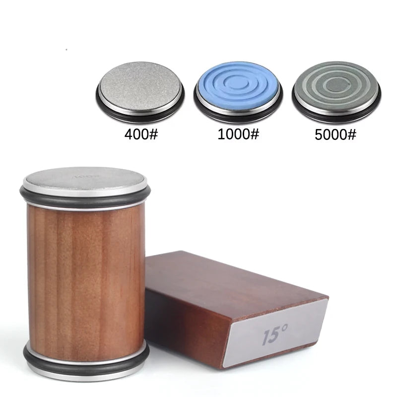 Professional Dual-Angle Knife Sharpening Kit | Roller Sharpener with Diamond Stones & Magnetic Holder