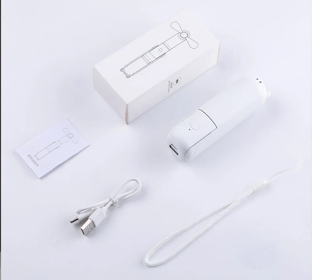 Pocket Fan with Power Bank – USB Rechargeable, Foldable & Ultra-Portable