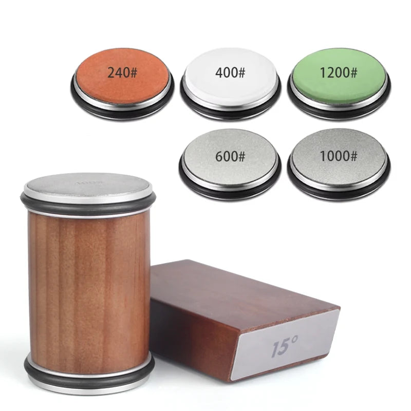 Professional Dual-Angle Knife Sharpening Kit | Roller Sharpener with Diamond Stones & Magnetic Holder