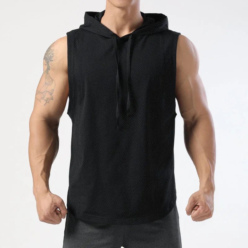 Men's Hooded Sleeveless Tank Top
