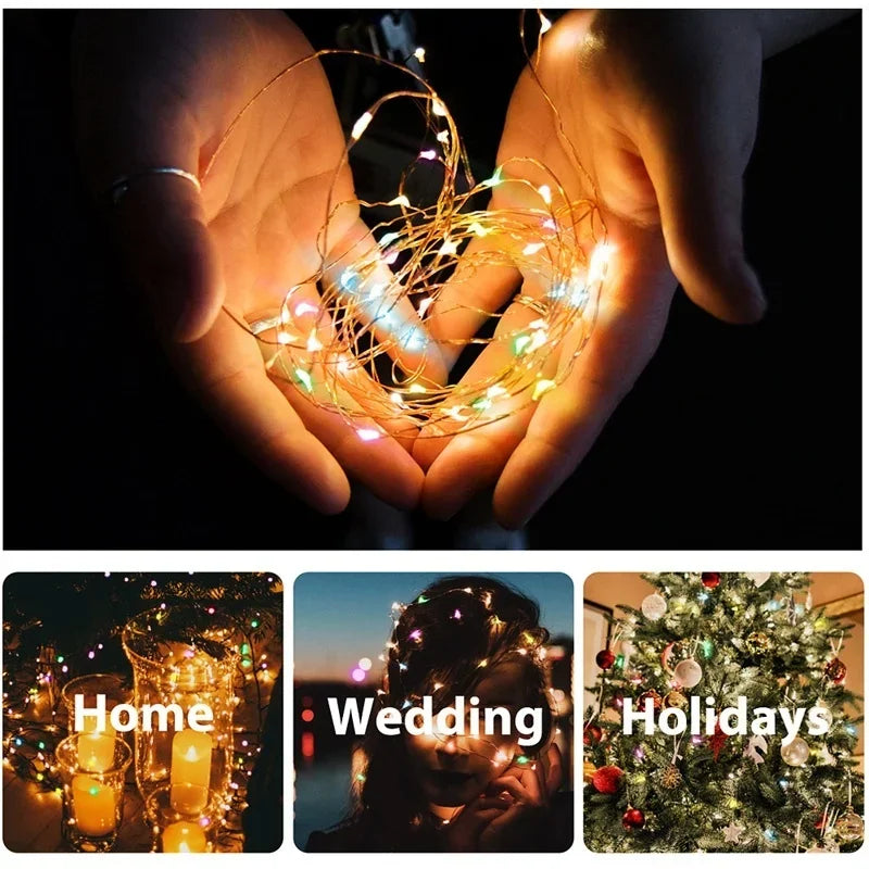 LED Solar String Fairy Lights Outdoor