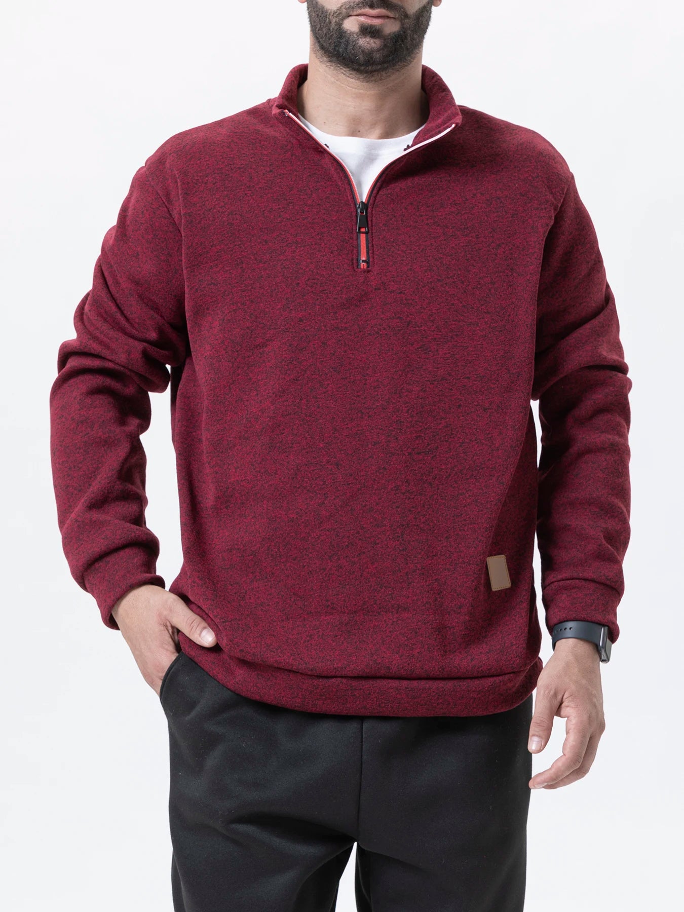 Men's Half-Zip Turtleneck Sweatshirt
