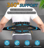 Back Brace for Lower Back Pain – 6-Stay Lumbar Support Belt