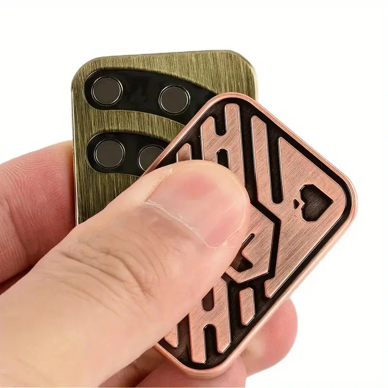 Metal Play Cards and Skull Push Slider EDC Fidget Toy