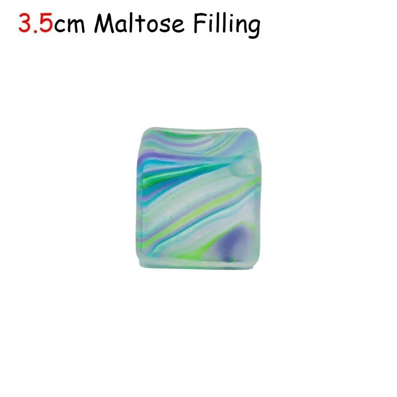 Rainbow Marbled Squishy Cube — Slow-Rise Stress Relief