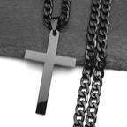 Hip Hop Stainless Steel Cross Chain Necklace
