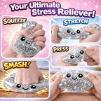 Halloween Ghost Dumpling Squishy Toy — Stress Relief Fidget with Steamer Set