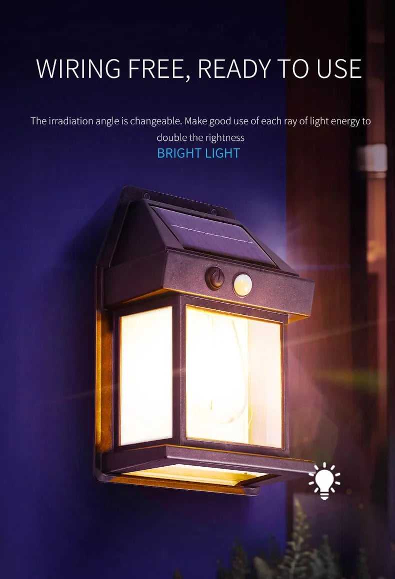 Solar Outdoor Waterproof LED Wall Light