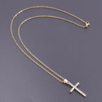Cross Rhinestone Pendant Necklace