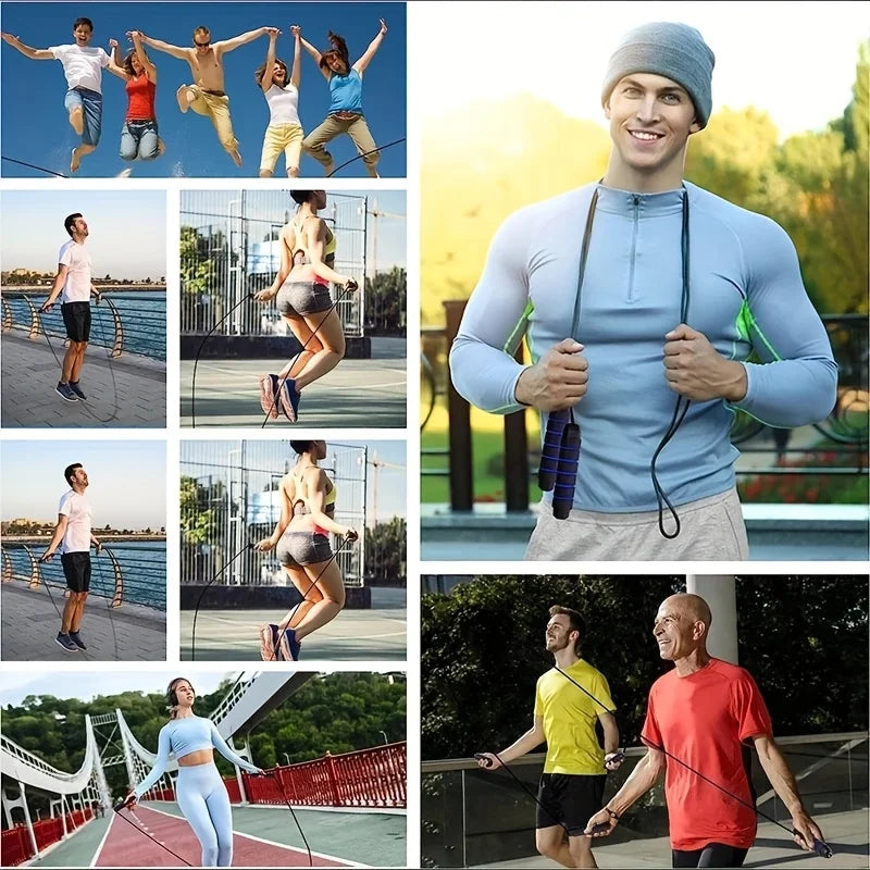 Tangle-Free Jump Rope with Ball Bearing Swivels – Unisex