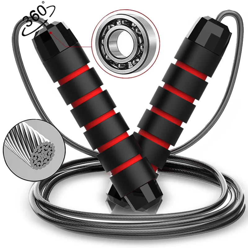 Tangle-Free Jump Rope with Ball Bearing Swivels – Unisex